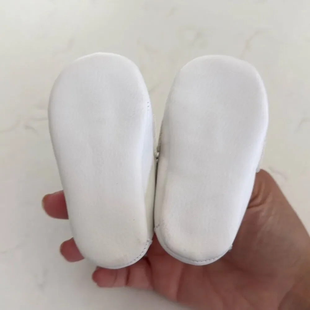 Janie & Jack Baby Penny Loafer in White Size 0/3 Months